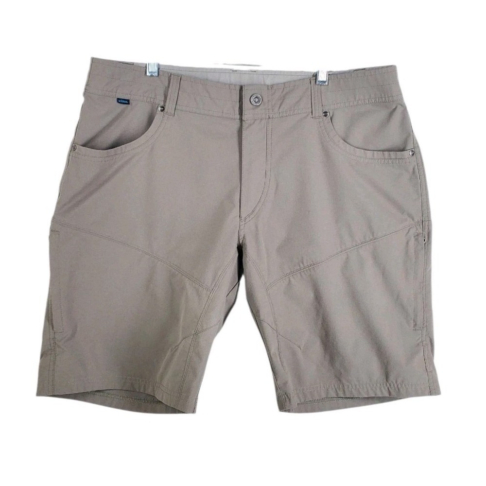 Kuhl Shorts Silencr Kargo Ripstop  Mens 40 Storm Khaki Beige Lightweight 10"